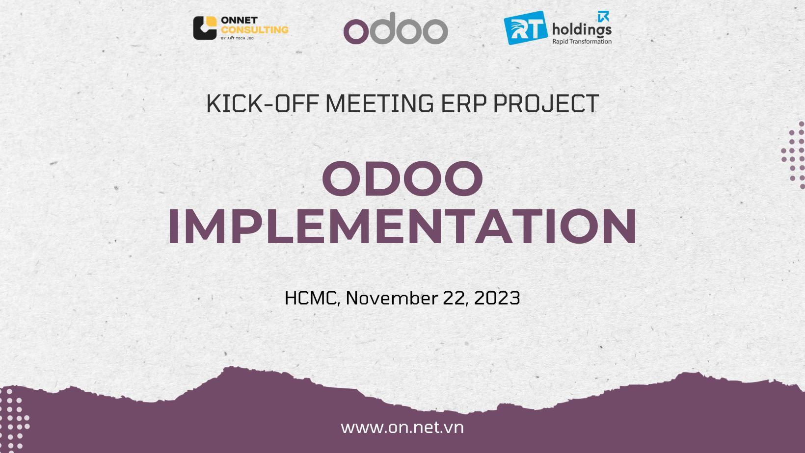 Kick-off dự án Odoo tại RT Holdings